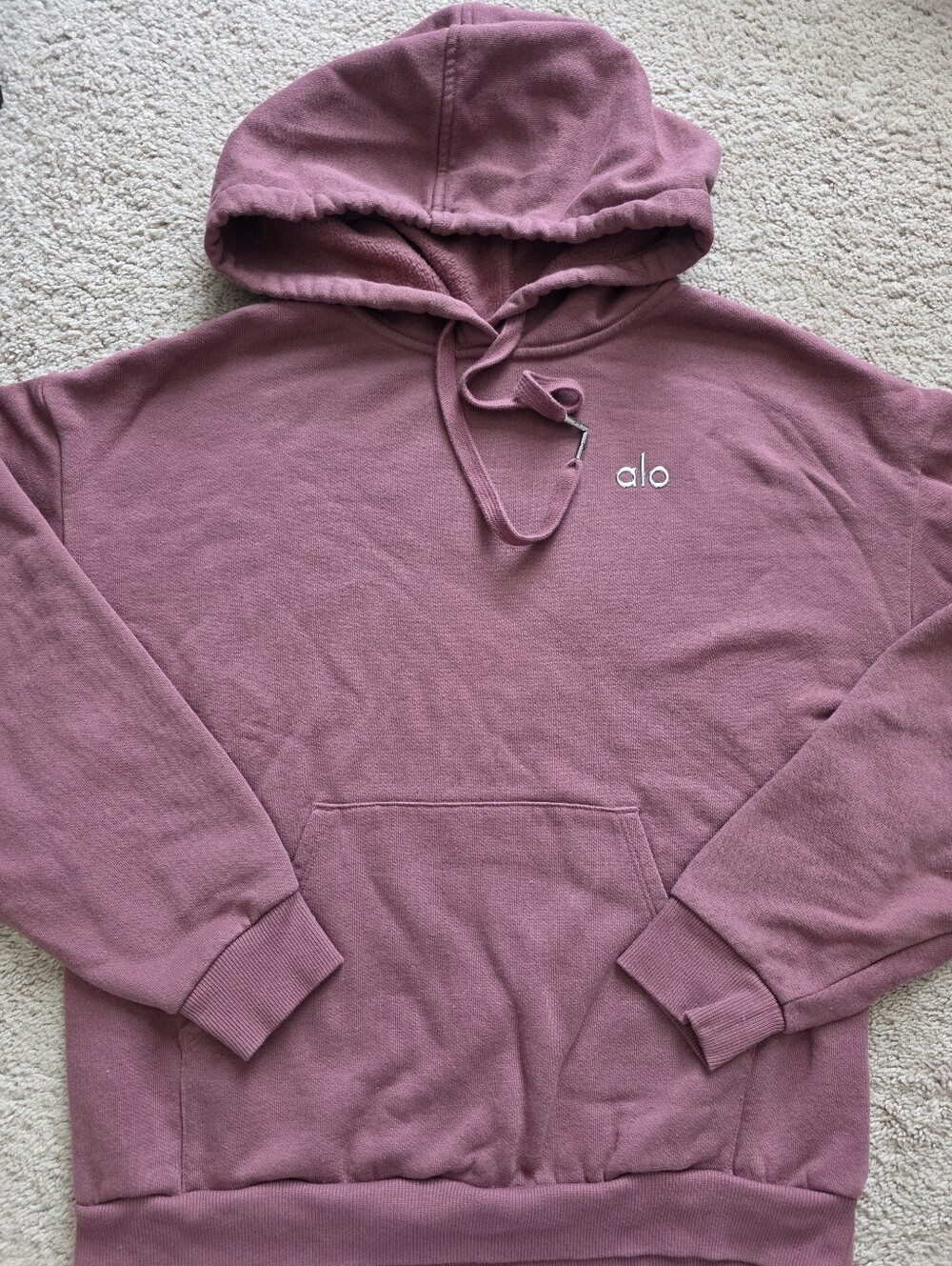 ALO Yoga Accolade SET Hoodie & Straigt Leg Sweatpants Burgundy Truffle Small - Picture 4 of 7
